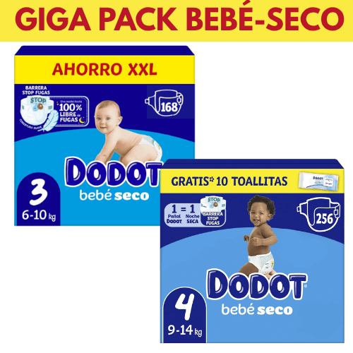 Dodot Giga Pack Ahorro 424 Pañales Talla 3 + Talla 4