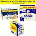 Dodot Sensitive Recién Nacido Talla 1 y 2 + Toallitas