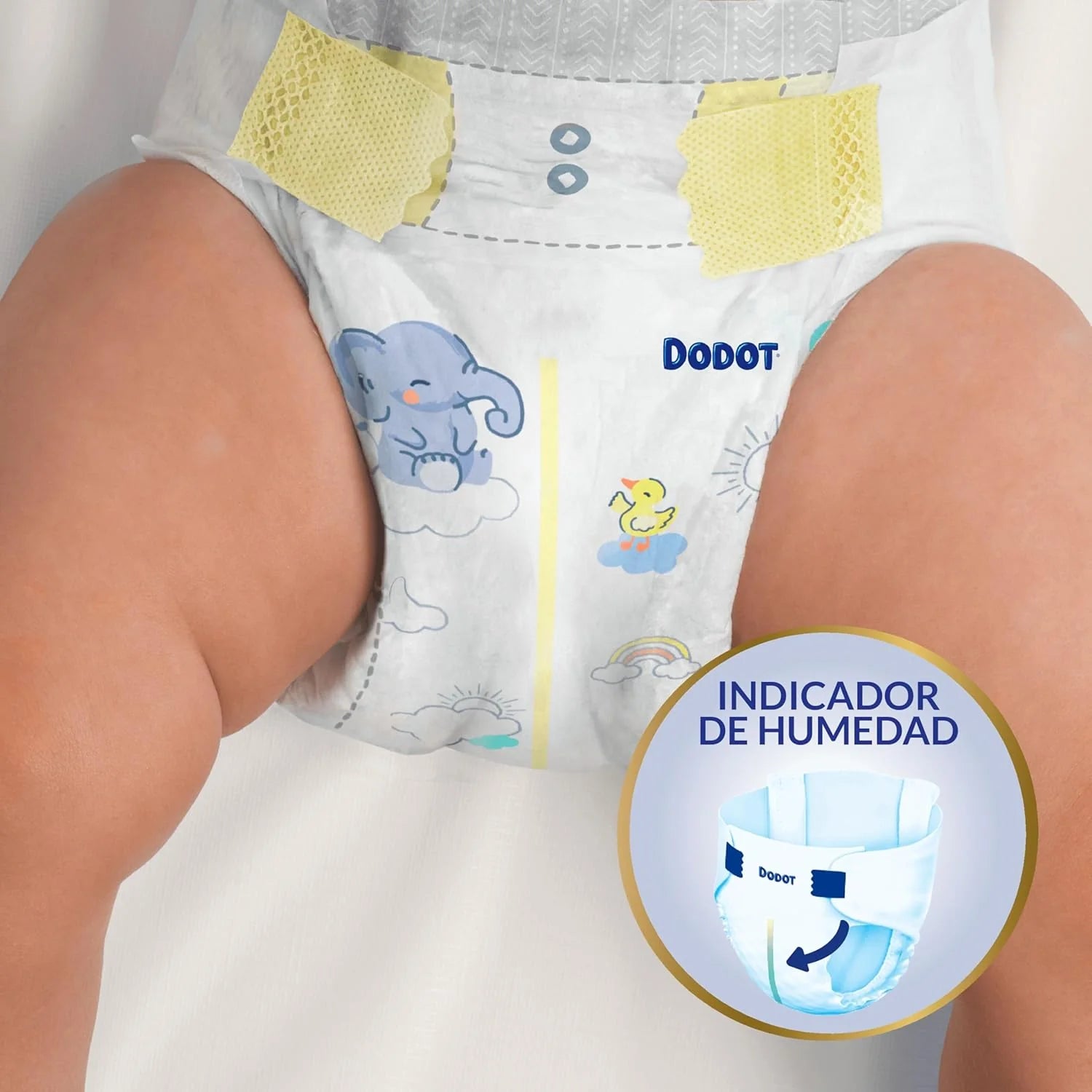 Dodot Pañales Bebé Sensitive, Talla 5 (11-16 kg), 168 Pañales + 4 Pants de Regalo, Hasta 12 h De Protección Antifugas y Cuidado de la Piel, Pack Mensual