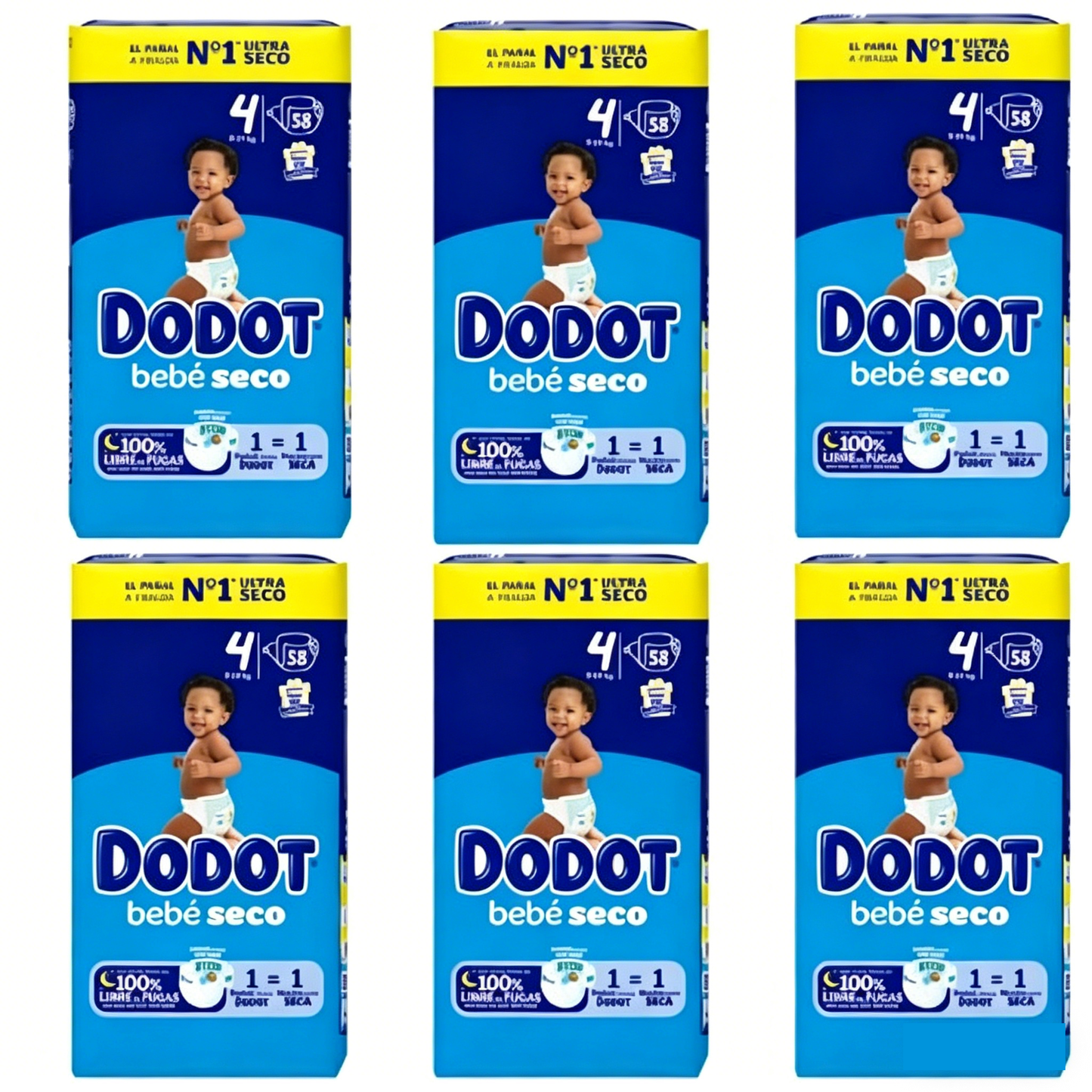 Dodot Bebé Seco Talla 4 (9-14kg) GigaPack 348 pañales